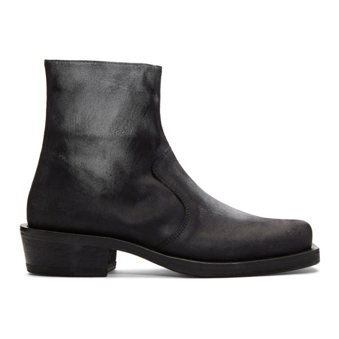 Photo: Acne Studios Black and White Leather Boots