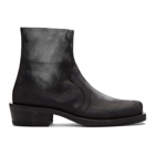 Acne Studios Black and White Leather Boots