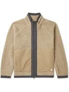 Folk - Hooke Park Signal Logo-Appliquéd Shell-Panelled Fleece Jacket - Neutrals