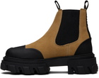 GANNI Brown Low Chelsea Boots