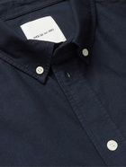 Wood Wood - Michael Button-Down Organic Cotton Oxford Shirt - Blue