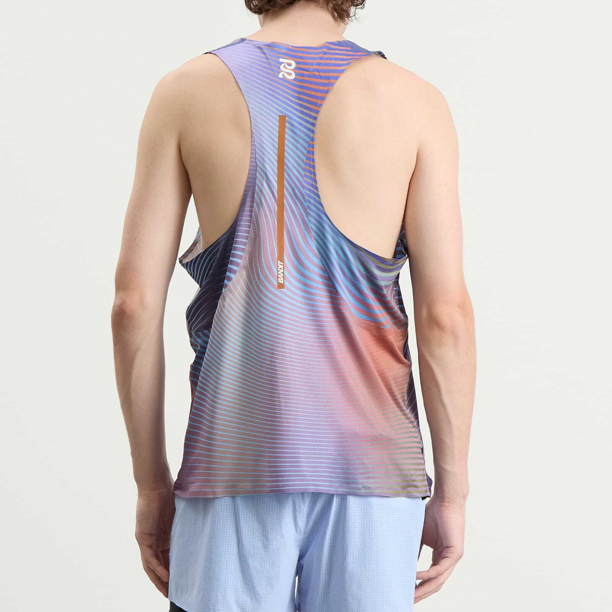 Bandit Men's Printed Drift Singlet in Undulating Gradient/Rust Multi