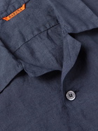 Barena - Solana Camp-Collar Linen-Poplin Shirt - Blue