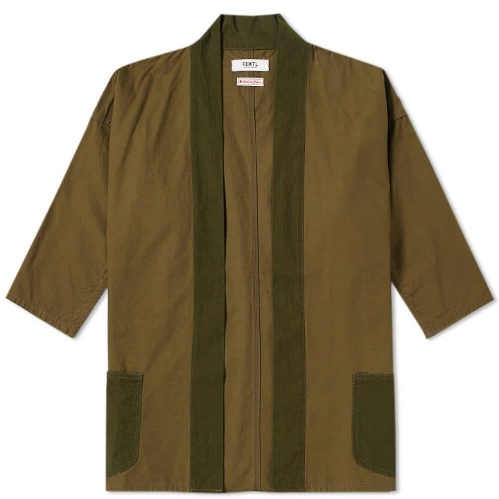 Photo: FDMTL Kimono Short Coat Green