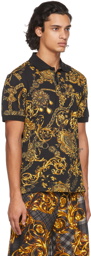 Versace Jeans Couture Black Baroque Polo