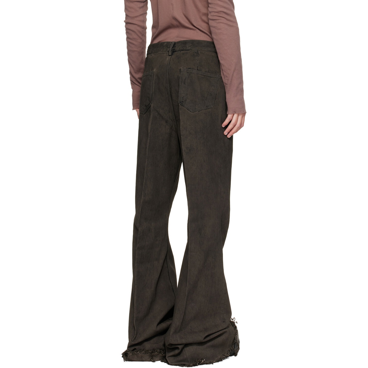 Rick Owens Gray Tower Bolan Bootcut Jeans