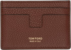 TOM FORD Brown Money Clip Card Holder