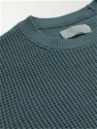 Rag & Bone - ICONS Dexter Waffle-Knit Cotton Sweater - Blue
