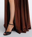Retrofête Waldorf plissé bustier gown