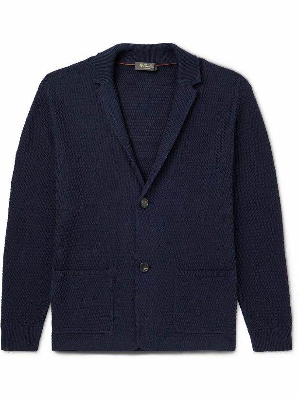 Photo: Loro Piana - Silk and Linen-Blend Cardigan - Blue