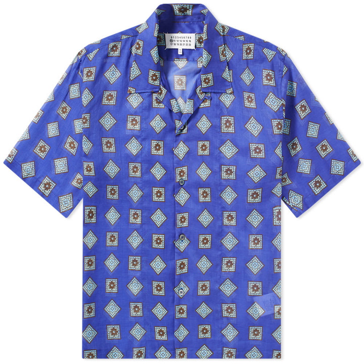 Photo: Maison Margiela 10 Printed Muslin Vacation Shirt Blue