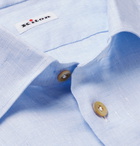 Kiton - Slim-Fit Linen Shirt - Blue