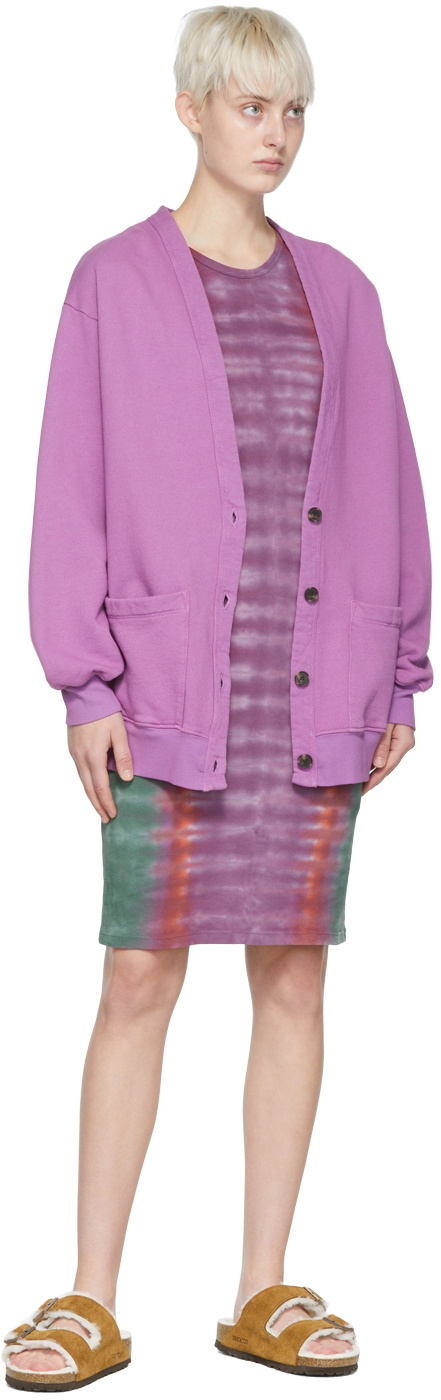 Raquel Allegra Purple Cotton Mini Dress