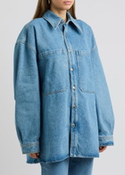Nanushka Beaux Denim Overshirt Blue