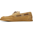 AMI Paris Beige Cow Leather Boat Shoes