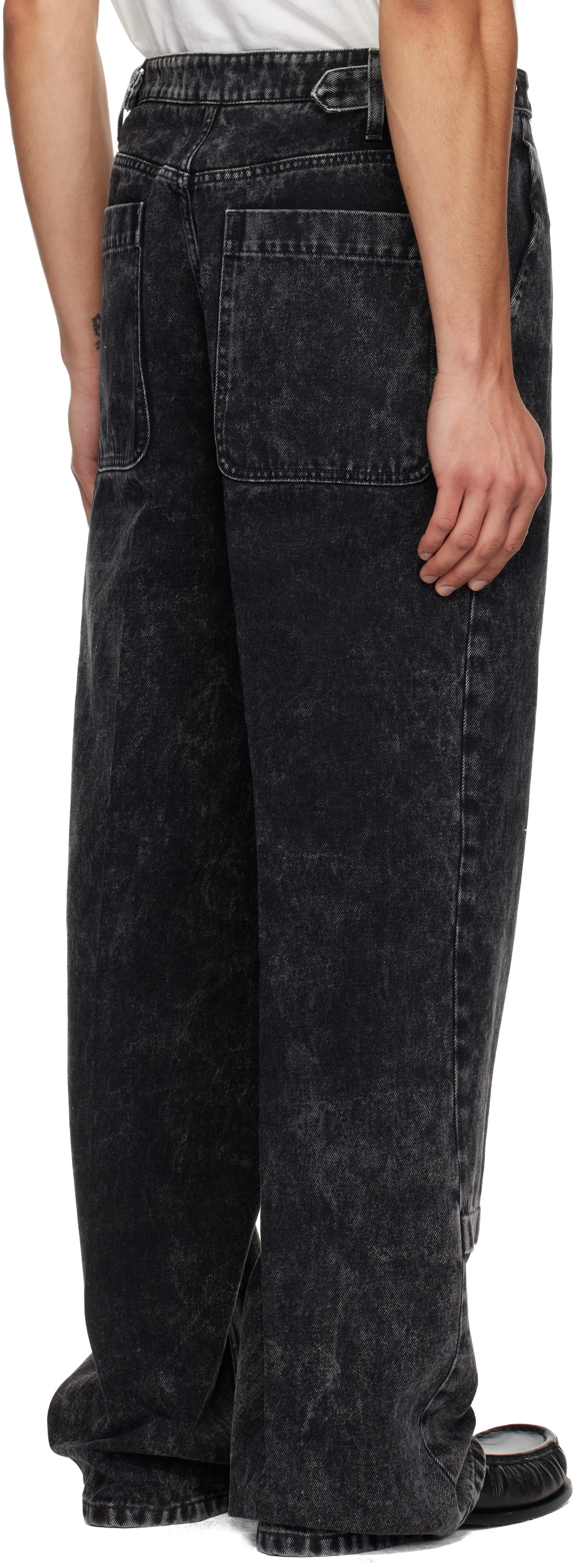 Lanvin Black Loose Fit Washed Jeans
