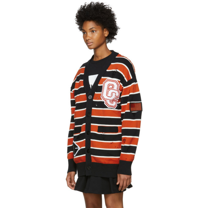 Cardigan Long à Rayures Opening Ceremony - Taille Small, Noir, Occasion Très Bon état