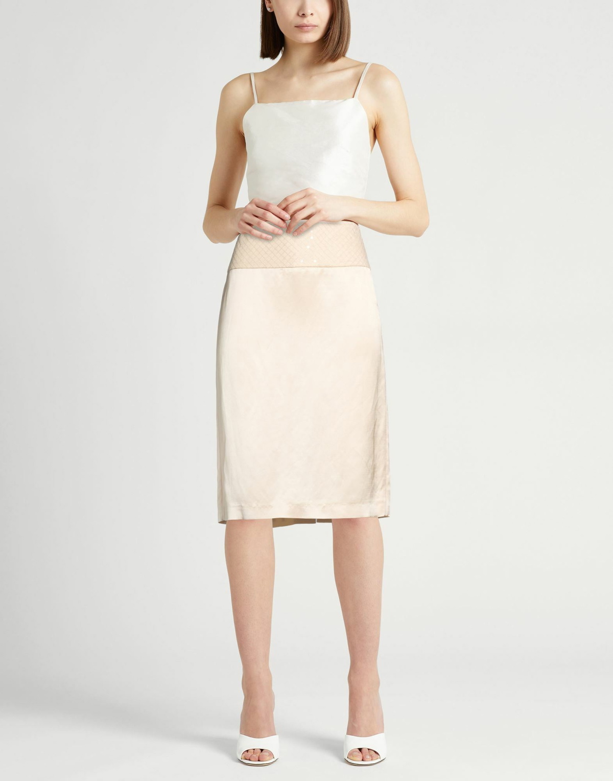 Peserico Womens Midi skirt in Beige