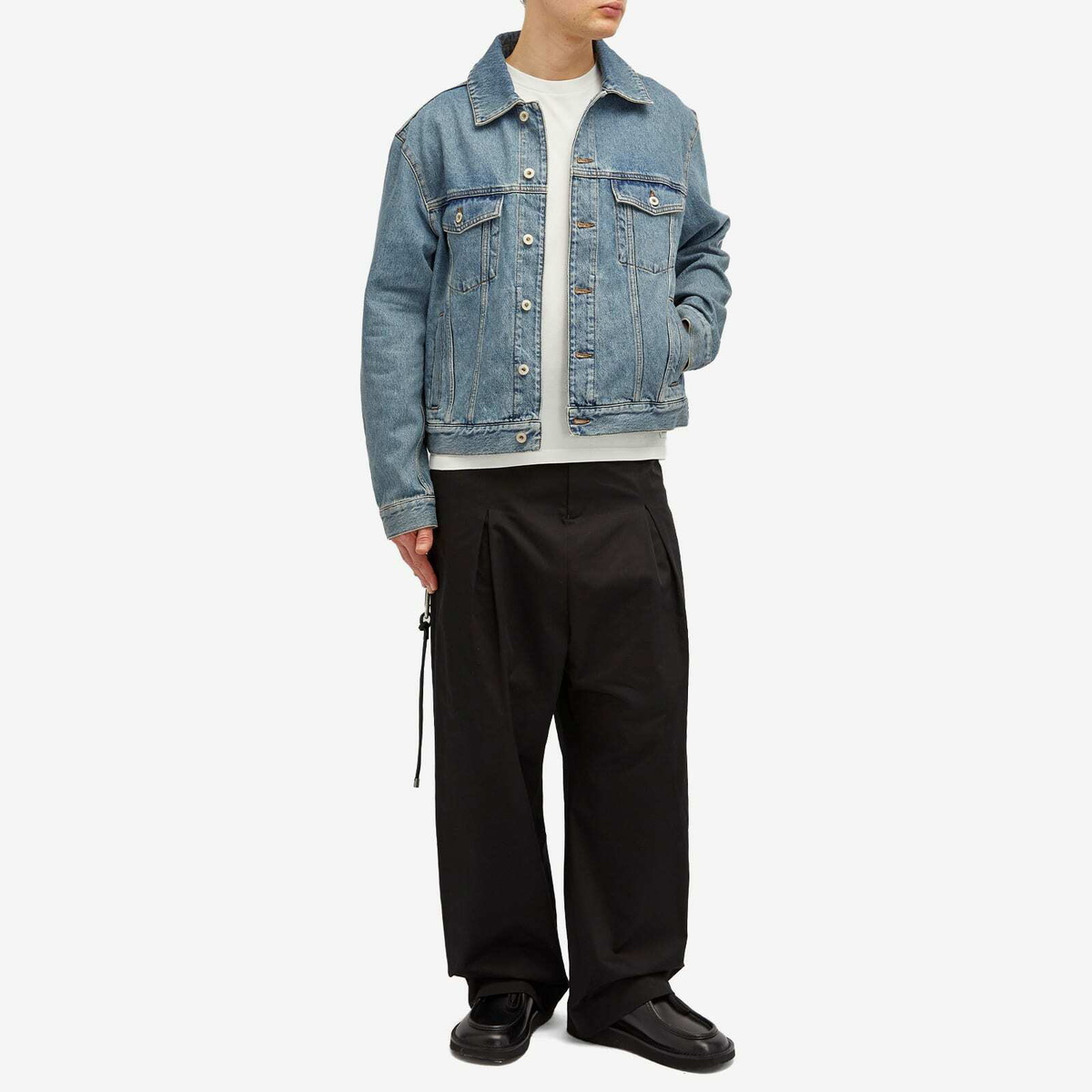 Loewe Men's Anagram Denim Jacket in Mid Blue Loewe