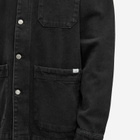 Foret Men's Rowan Denim Overshirt in Washed Black