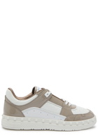 Valentino Freedots Panelled Leather Sneakers White