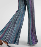 Missoni Striped metallic wide-leg pants