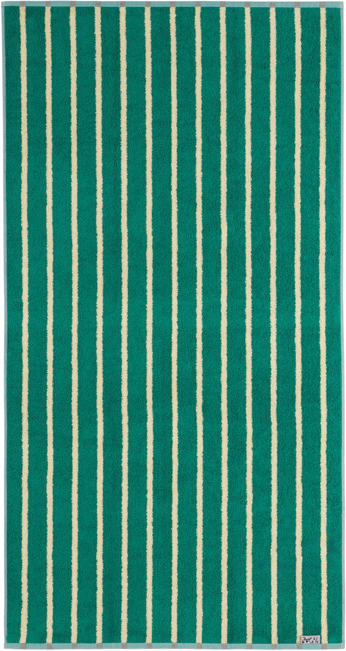 Dusen Dusen Blue & Green Tile Stripe Towel