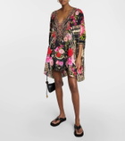 Camilla Embellished floral silk kaftan