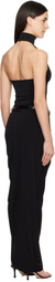 Coperni Black Suspended Halterneck Maxi Dress