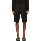 Valentino Black Mohair Bermuda Shorts