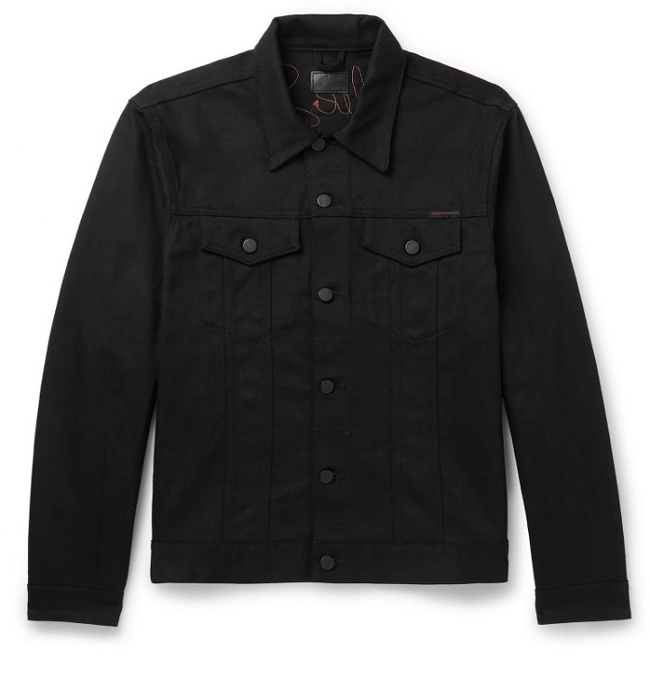 Photo: Nudie Jeans - Limited Edition Jerry Embroidered Organic Denim Jacket - Black