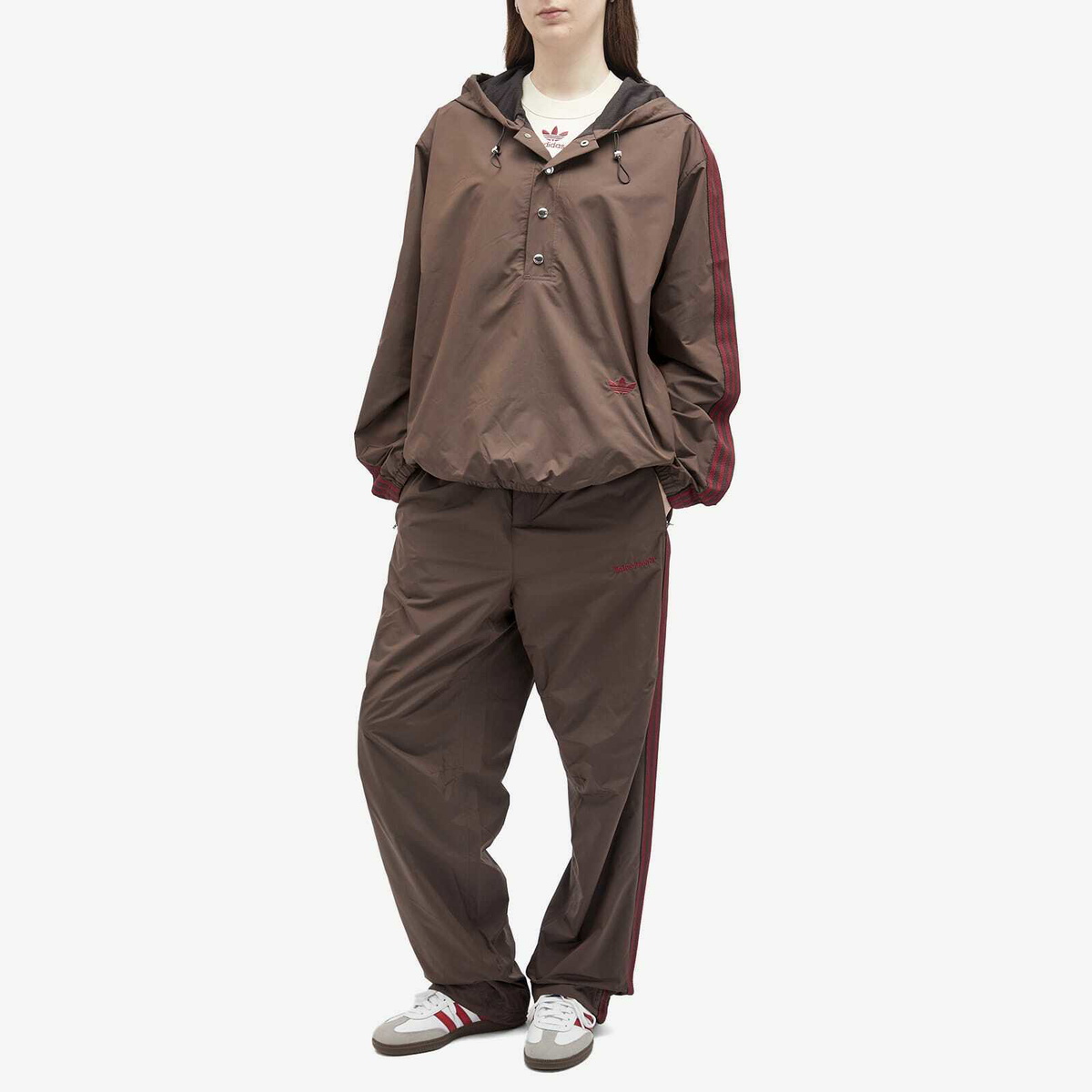 【タグ付き新品】adidas x Wales Bonner アノラックパーカー Adidas x Wales Bonner Nylon Anorak in Night Brown adidas