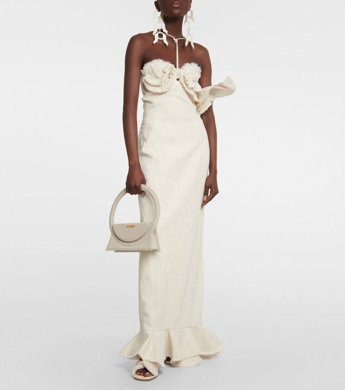 Jacquemus - La Robe Artichaut linen-blend maxi dress Jacquemus