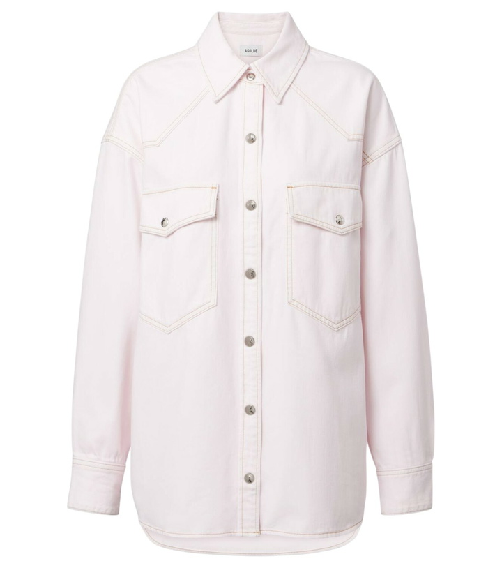 Photo: Agolde Lotta denim overshirt