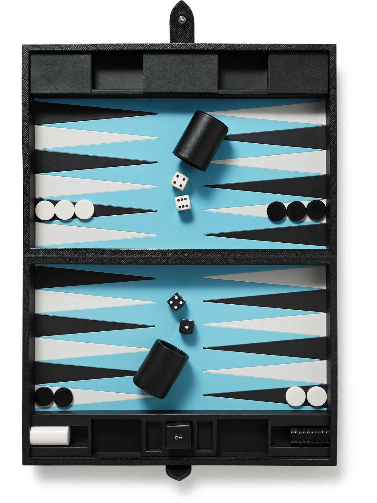 Photo: Smythson - Panama Cross-Grain Leather Backgammon Set