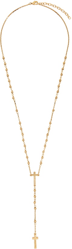 Photo: Dsquared2 Gold Signature Cross Necklace