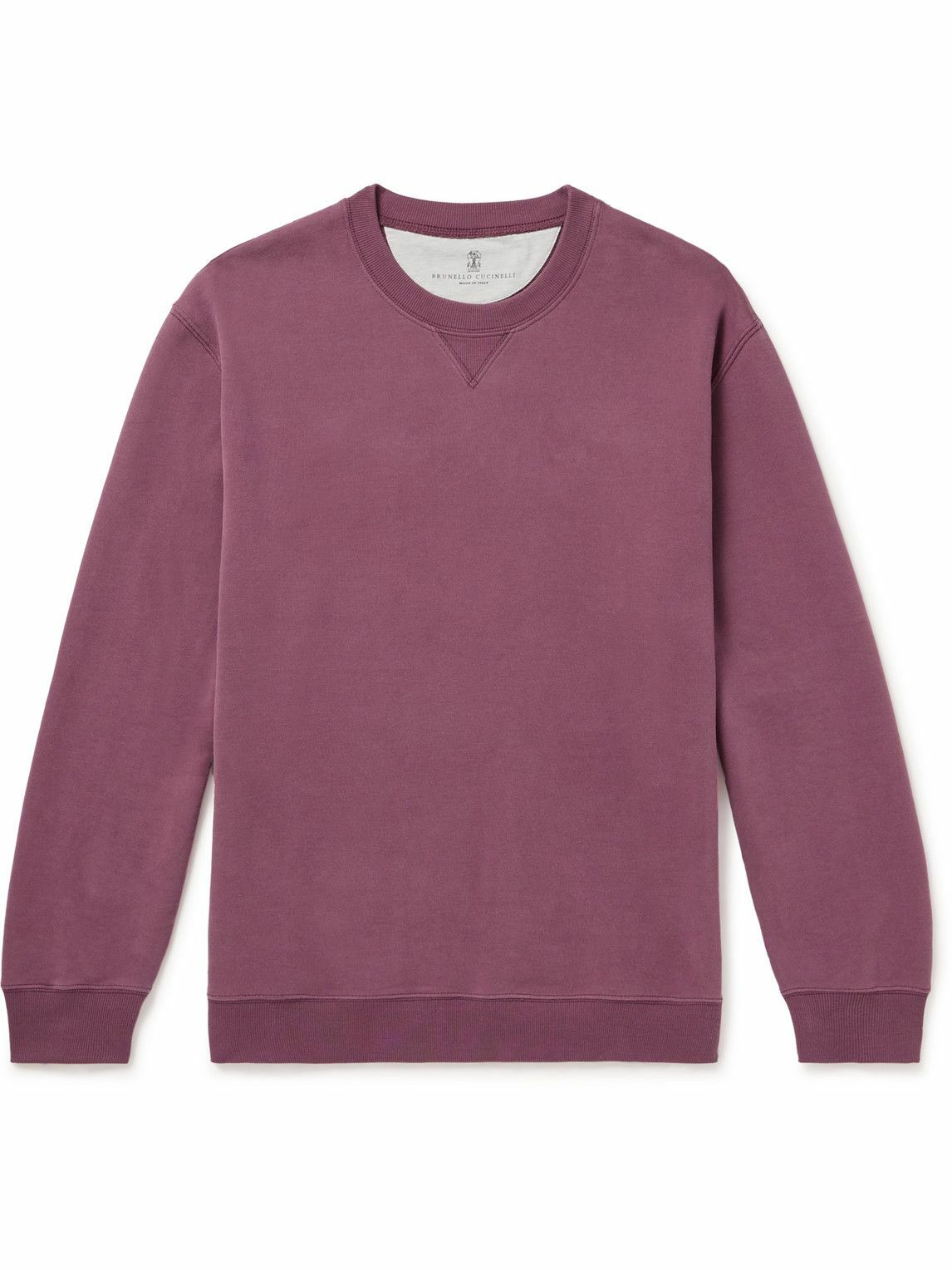 スウェット・トレーナー BRUNELLO CUCINELLI SWEATSHIRTS Brunello Cucinelli - Cotton-Jersey Sweatshirt - Purple