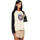 Versace Off-White & Black Printed Cotton-Jersey Regular T-shirt