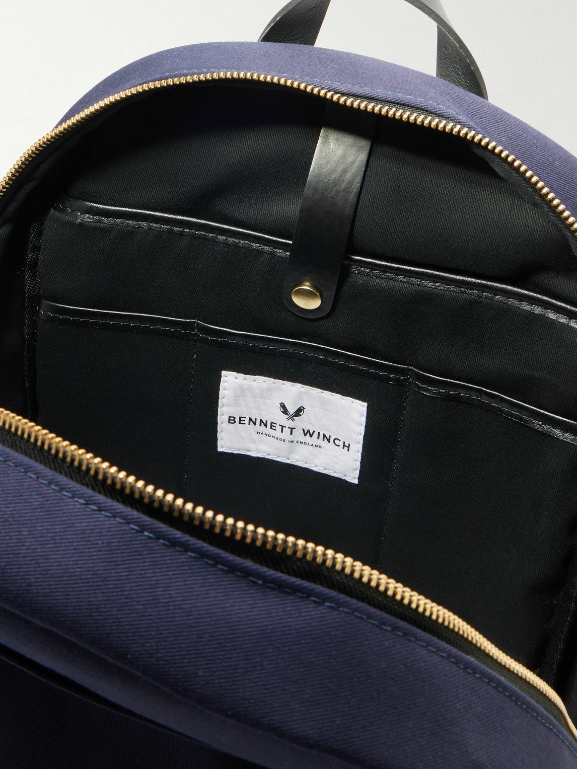 Bennett Winch - Logo-Embroidered Leather-Trimmed Cotton-Canvas Backpack
