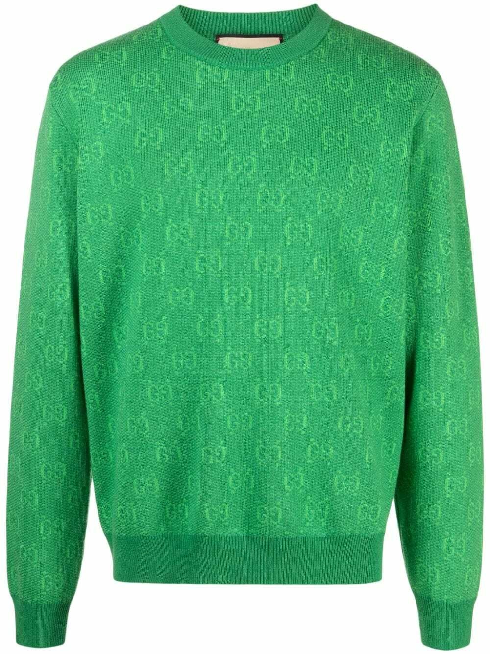 Gucci GG Supreme-jacquard Wool Sweater in Blue for Men