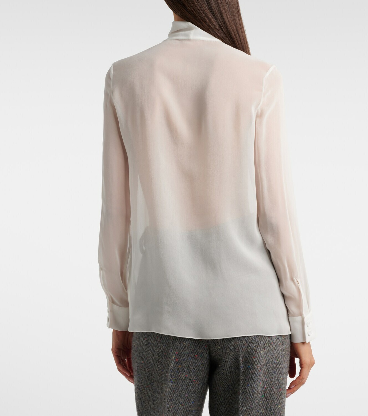 Gabriela Hearst Shildon tie-neck silk blouse