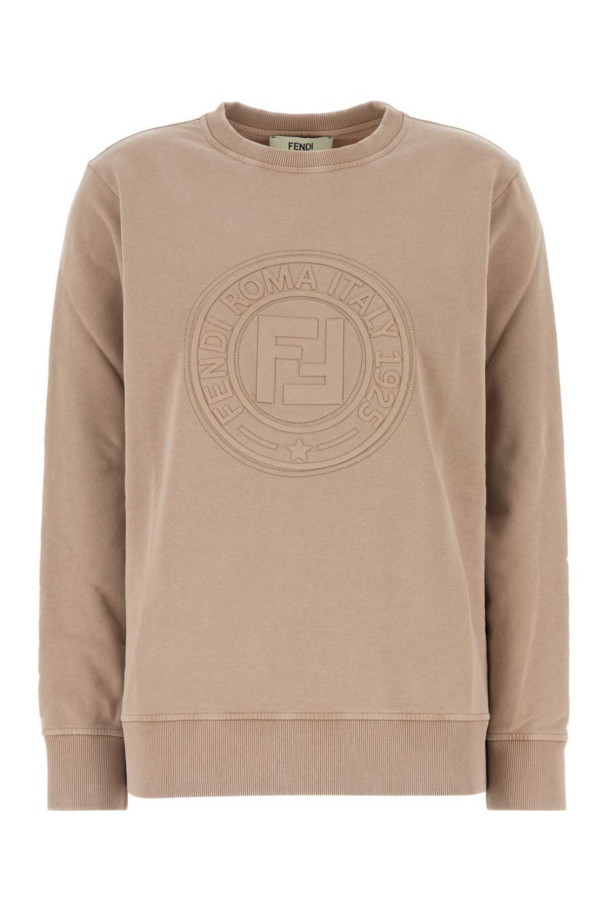 Fendi Cappuccino Wool Blend Dress Fendi