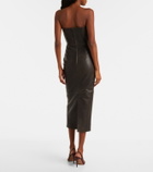 Alex Perry Leather midi dress