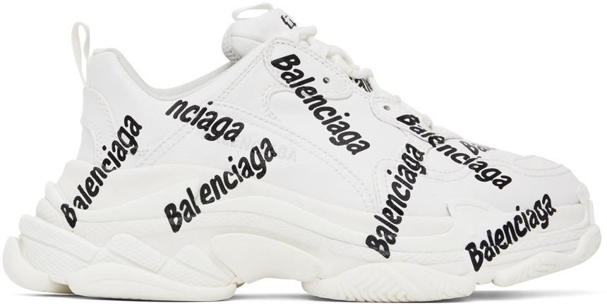 Photo: Balenciaga White Triple S Sneakers