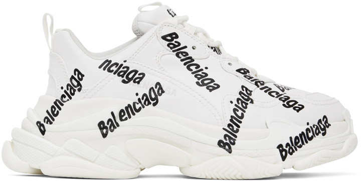 Photo: Balenciaga White Triple S Sneakers