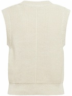 LEMAIRE - Sleeveless Cropped Cotton Knit Sweater
