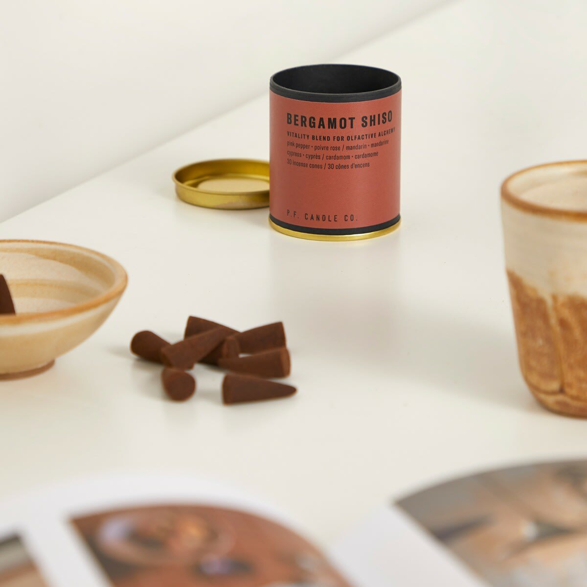 P.F. Candle Co . Bergamot Shiso Incense Cones