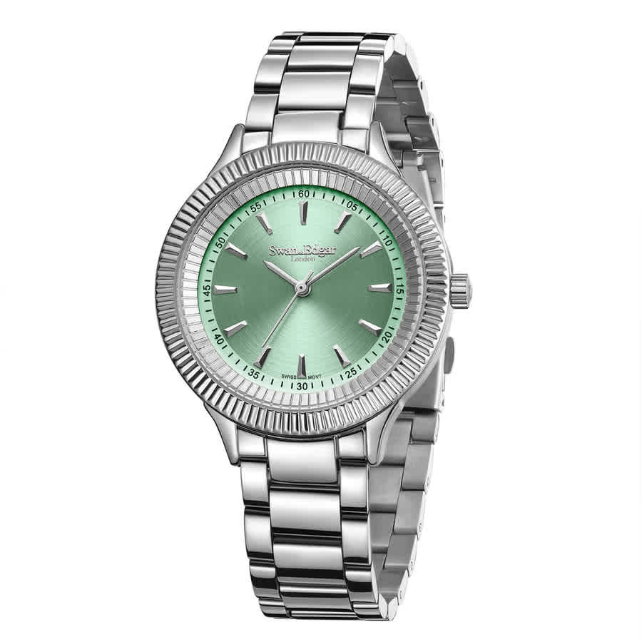 Swan & Edgar Duet Quartz Green Dial Ladies Watch SEL051