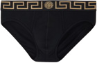 Versace Underwear Two-Pack Black Greca Border Briefs