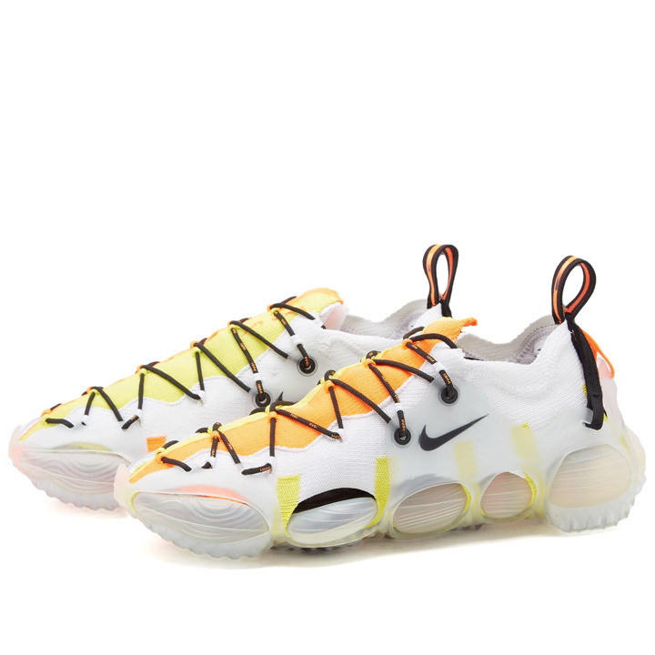 Photo: Nike Men's ISPA Link Axis Sneakers in White/Orange/Yellow